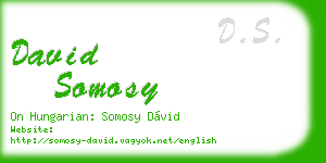david somosy business card